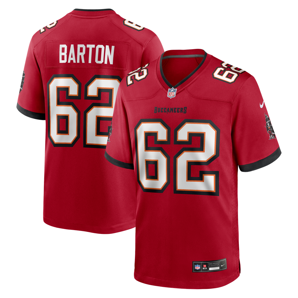 Men's Graham Barton Pick No. 26 Nike Red  Player Game Jersey - Image 2
