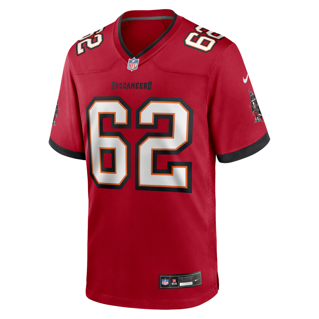 Men's Graham Barton Pick No. 26 Nike Red  Player Game Jersey - Image 3