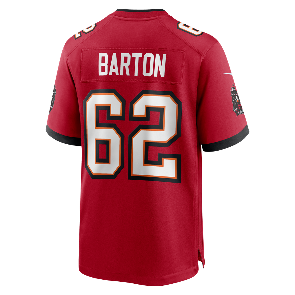 Men's Graham Barton Pick No. 26 Nike Red  Player Game Jersey - Image 4