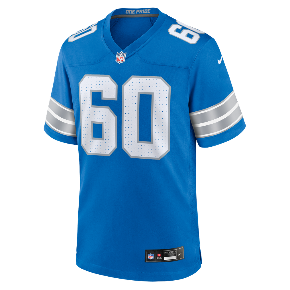 Men's Detroit Lions Graham Glasgow Nike  Blue Team Game Jersey - Image 3