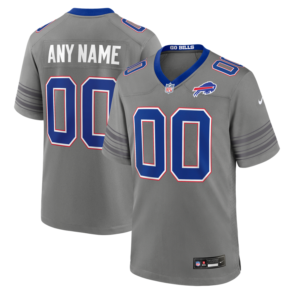 Men's Buffalo Bills Nike Gray Nickel City Custom Game Jersey - Image 2