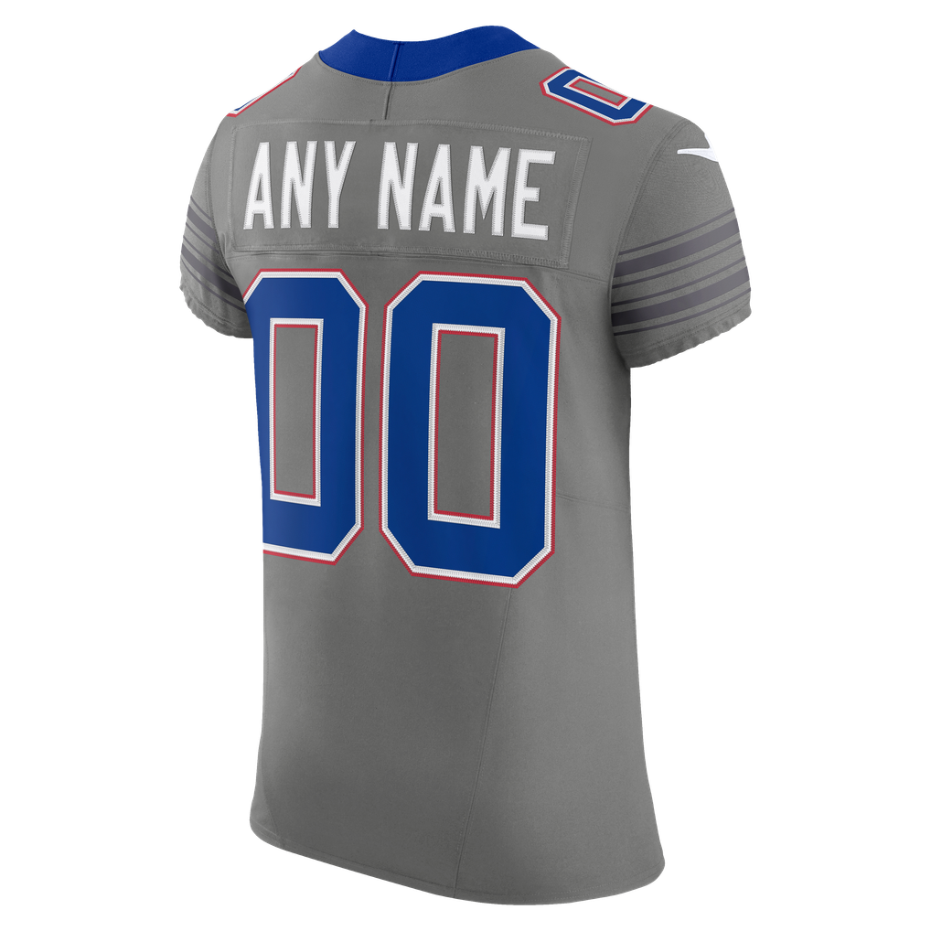 Men's Buffalo Bills Nike Gray Nickel City Vapor F.U.S.E. Custom Elite Jersey - Image 4