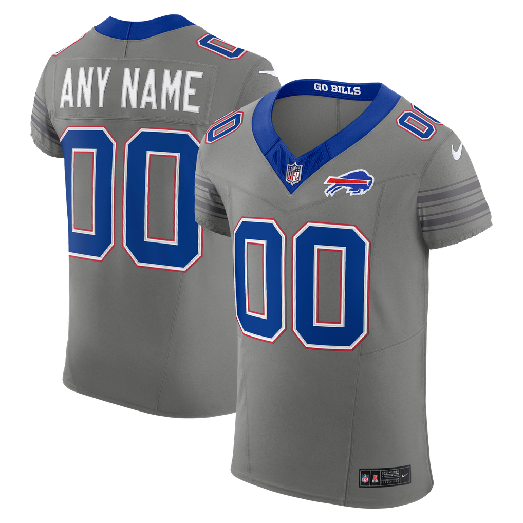 Men's Buffalo Bills Nike Gray Nickel City Vapor F.U.S.E. Custom Elite Jersey - Image 1