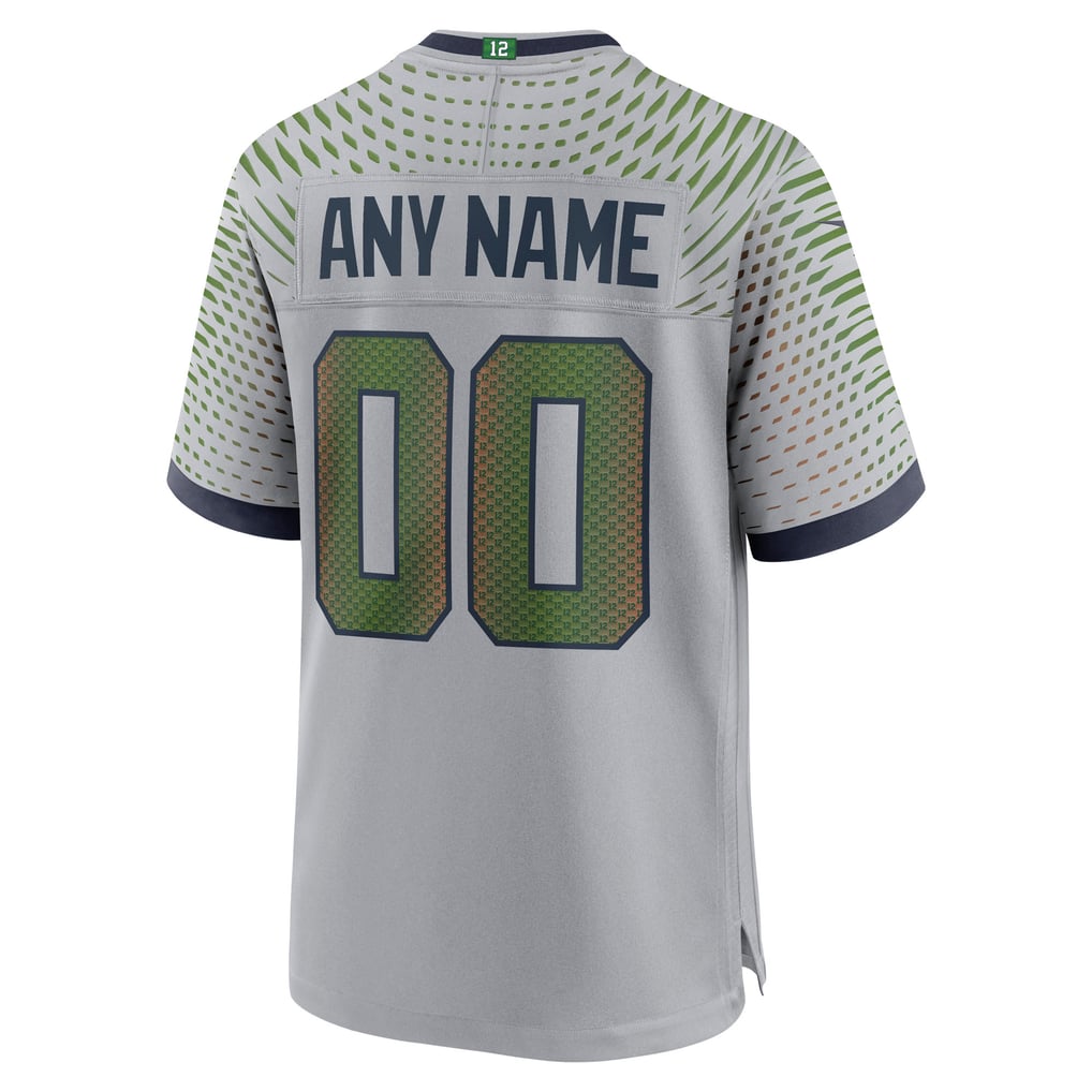 Men's Seattle Seahawks  Nike Gray Rivalries Collection Custom Game Jersey - Image 4