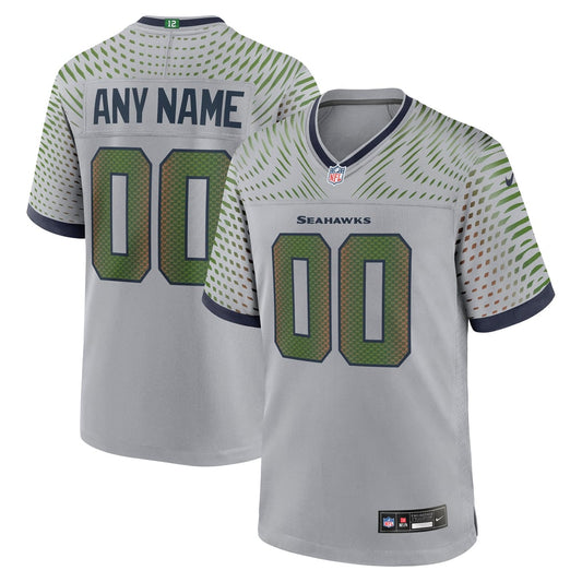 Men's Seattle Seahawks  Nike Gray Rivalries Collection Custom Game Jersey - Image 1