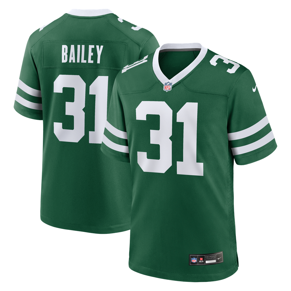 Men's New York Jets David Bailey Nike Green Team Game Jersey - Image 1