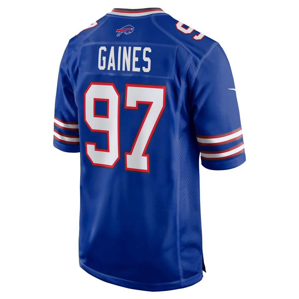 Men's Buffalo Bills Greg Gaines Nike Royal Team Game Jersey - Image 6