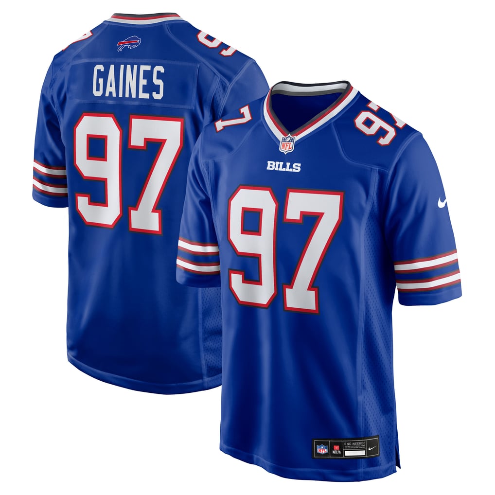 Men's Buffalo Bills Greg Gaines Nike Royal Team Game Jersey - Image 2
