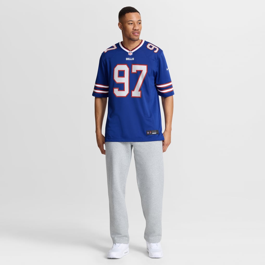 Men's Buffalo Bills Greg Gaines Nike Royal Team Game Jersey - Image 3