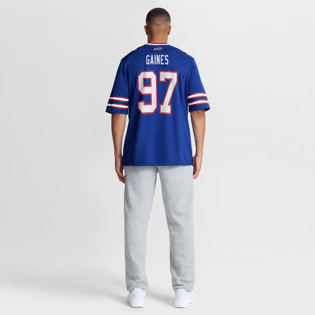 Men's Buffalo Bills Greg Gaines Nike Royal Team Game Jersey - Image 4