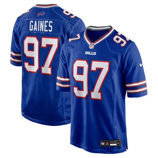 Men's Buffalo Bills Greg Gaines Nike Royal Team Game Jersey - Image 1