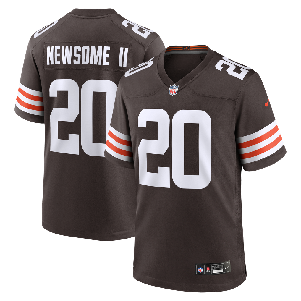 Men's Cleveland Browns Greg Newsome II Nike Brown Game Jersey - Image 2