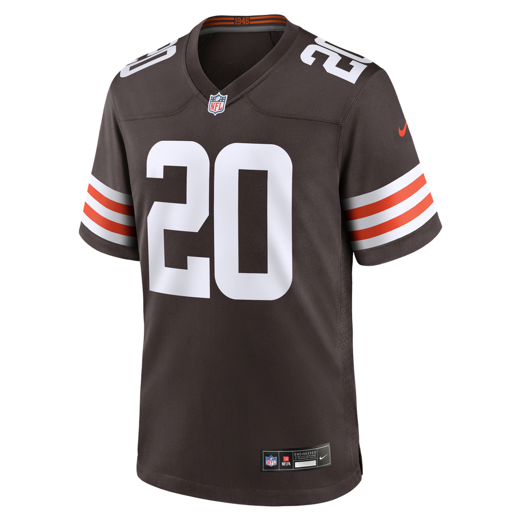 Men's Cleveland Browns Greg Newsome II Nike Brown Game Jersey - Image 3