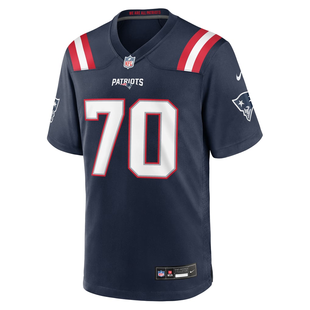 Men's New England Patriots Greg Van Roten Nike Navy Team Game Jersey - Image 5