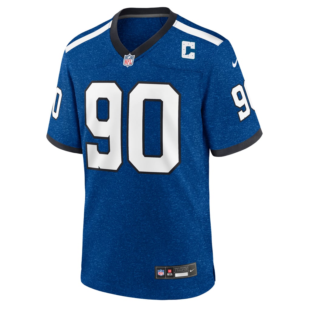 Men's Indianapolis Colts Grover Stewart Nike Blue Alternate Game Jersey - Image 3