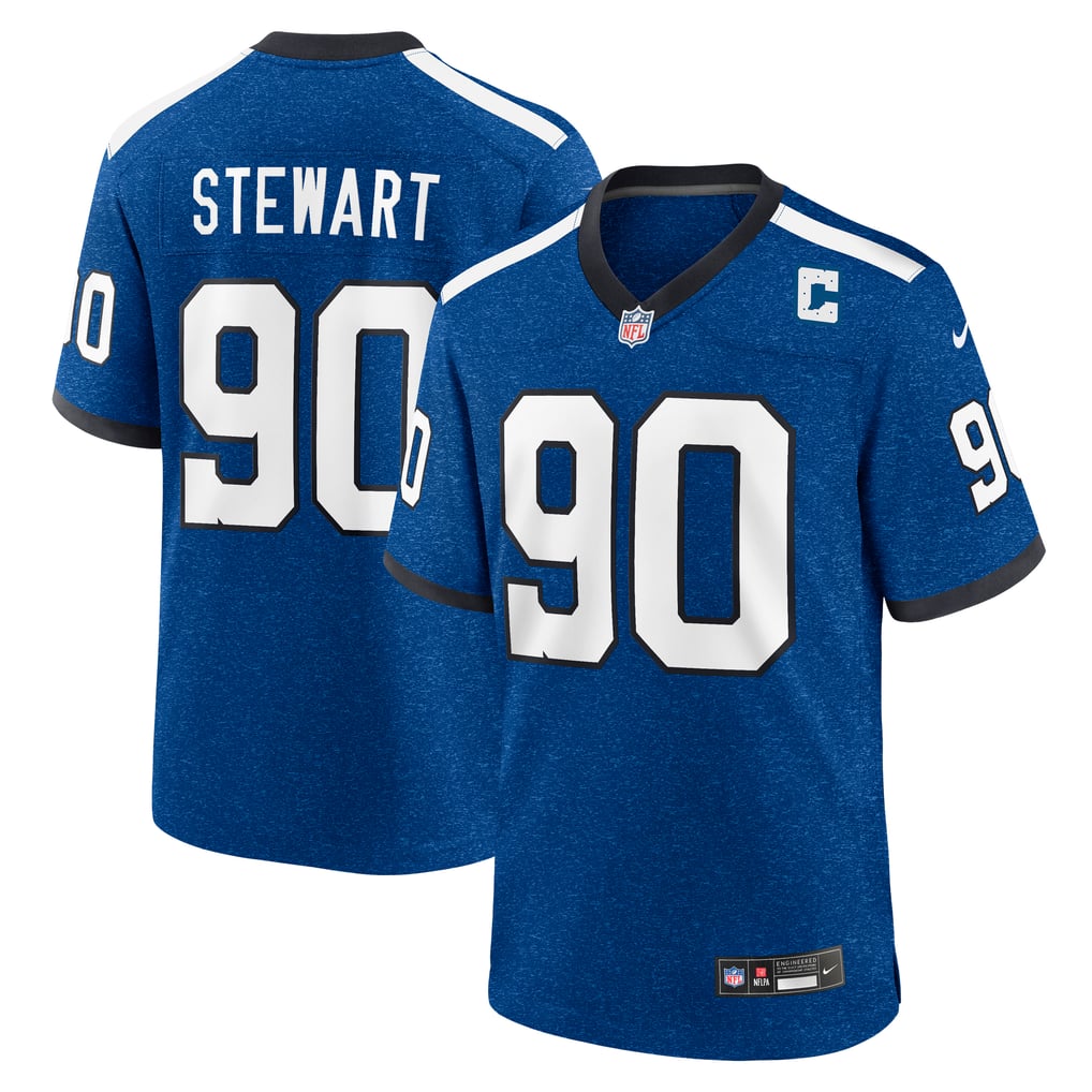 Men's Indianapolis Colts Grover Stewart Nike Blue Alternate Game Jersey - Image 1