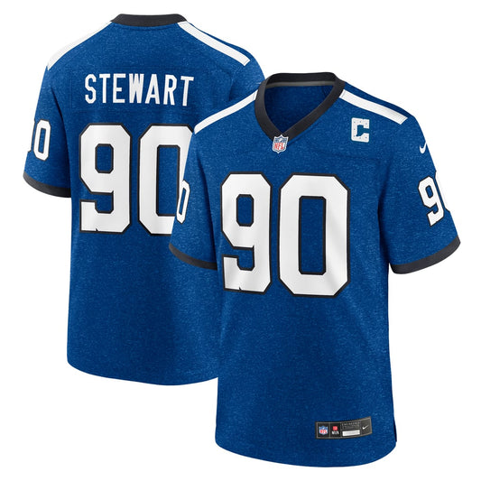 Men's Indianapolis Colts Grover Stewart Nike Blue Alternate Game Jersey - Image 1