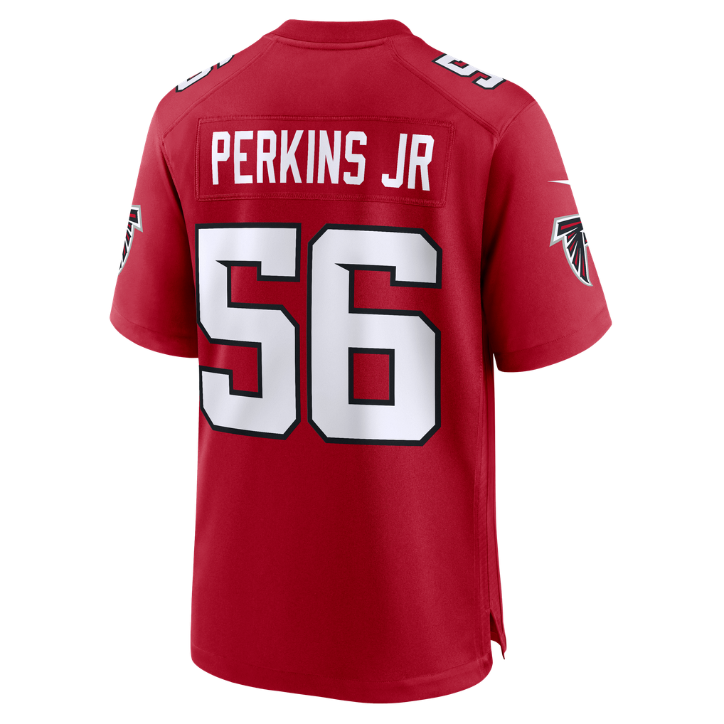 Men's Atlanta Falcons Harold Perkins Jr Nike Red Team Game Jersey