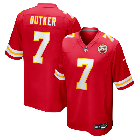 Men's Kansas City Chiefs Harrison Butker Nike Red Game Jersey - Image 1