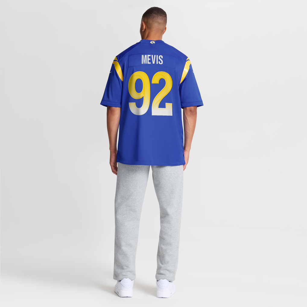 Men's Los Angeles Rams Harrison Mevis Nike  Royal Team Game Jersey - Image 6