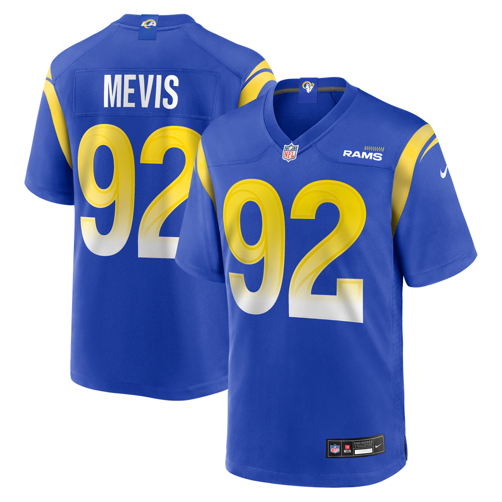Men's Los Angeles Rams Harrison Mevis Nike  Royal Team Game Jersey - Image 1