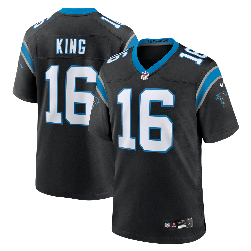 Men's Carolina Panthers Haynes King Nike Black Team Game Jersey - Image 1
