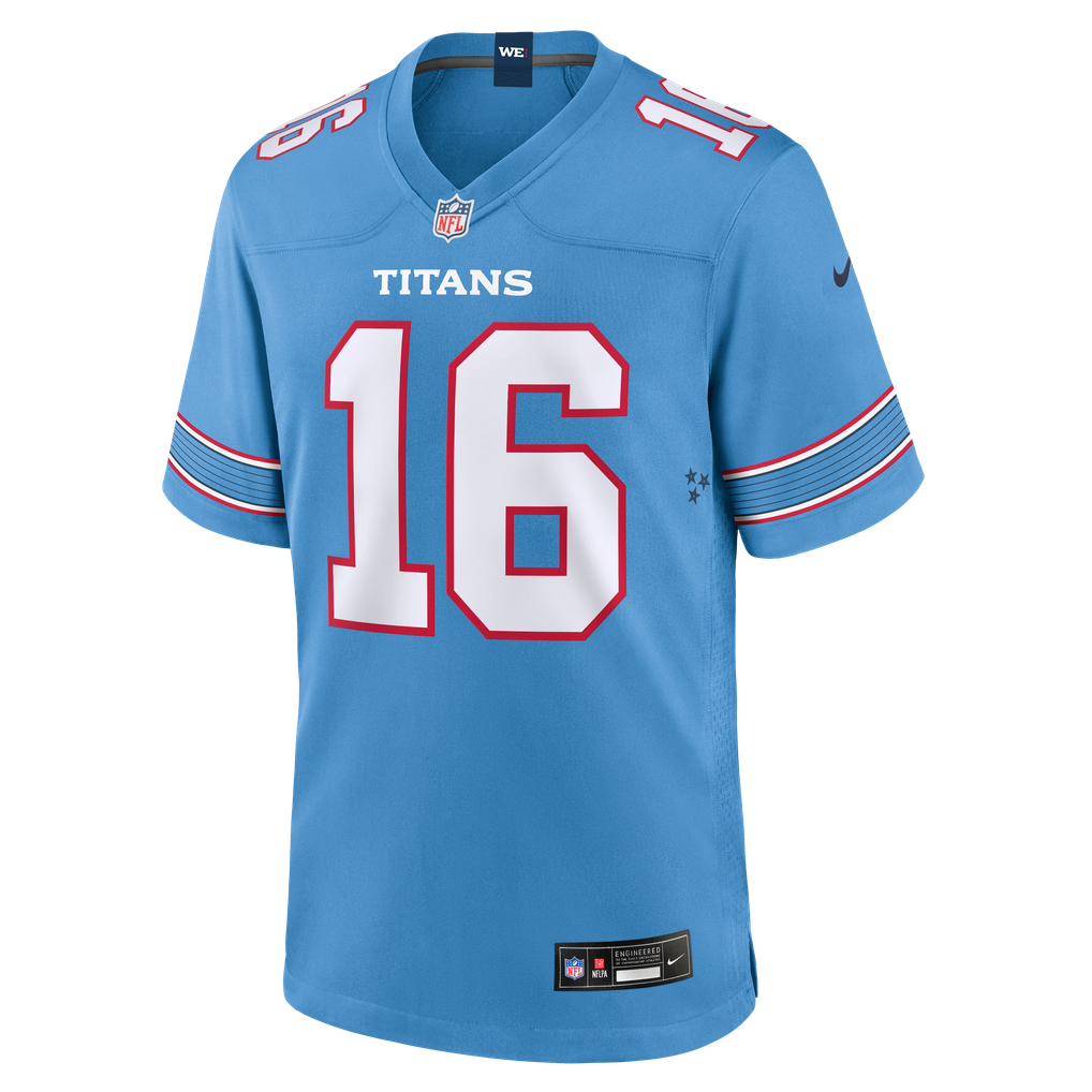 Men's Tennessee Titans Hendon Hooker Nike Light Blue Team Game Jersey - Image 3