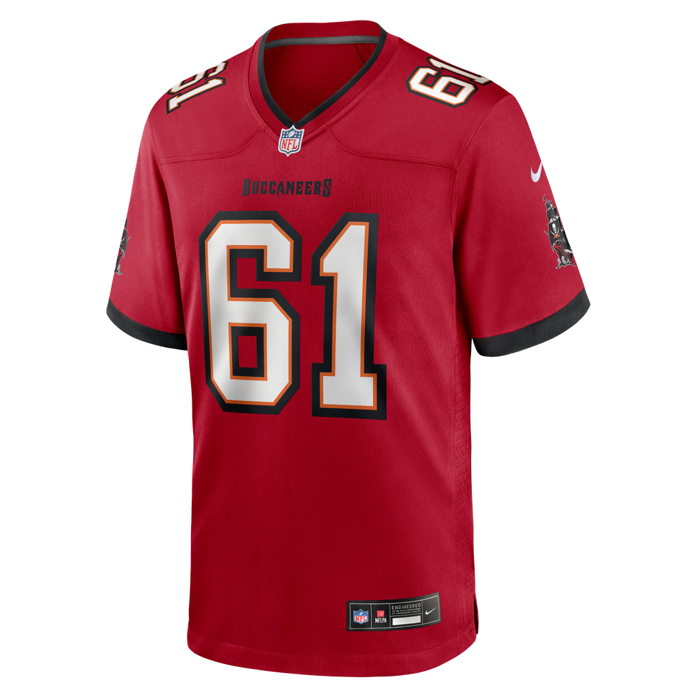 Men's Tampa Bay Buccaneers Henry Lutovsky Nike Red Team Game Jersey - Image 5