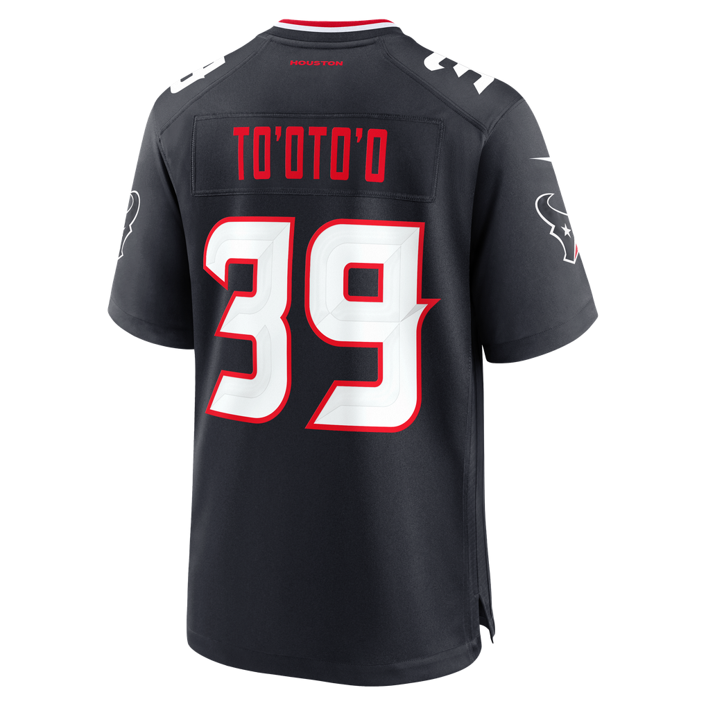 Men's Houston Texans Henry To'oto'o Nike  Navy Team Game Jersey - Image 4