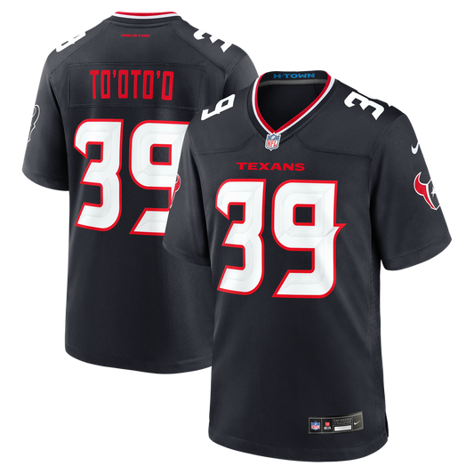 Men's Houston Texans Henry To'oto'o Nike  Navy Team Game Jersey - Image 1