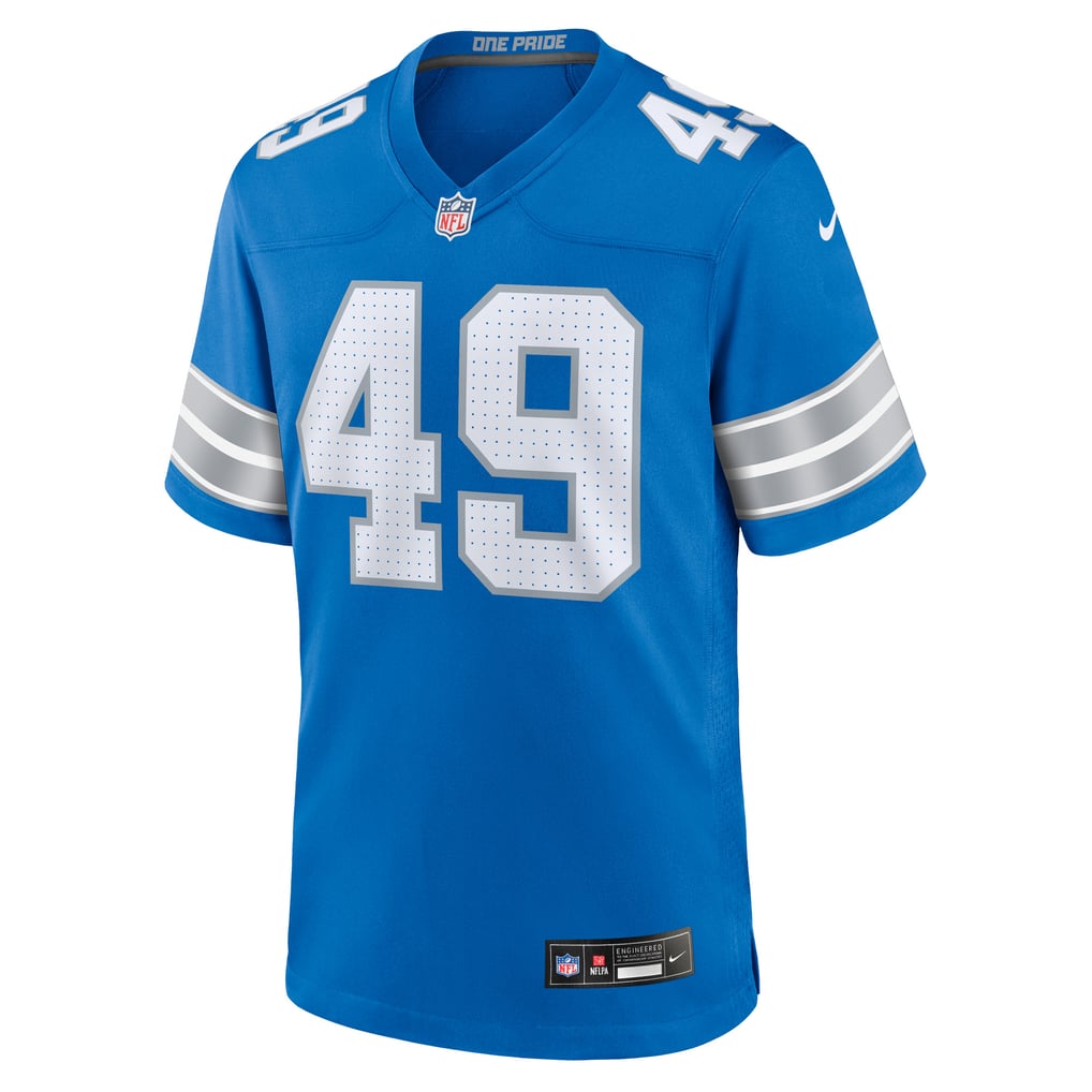 Men's Detroit Lions Hogan Hatten Nike  Blue Game Jersey - Image 3