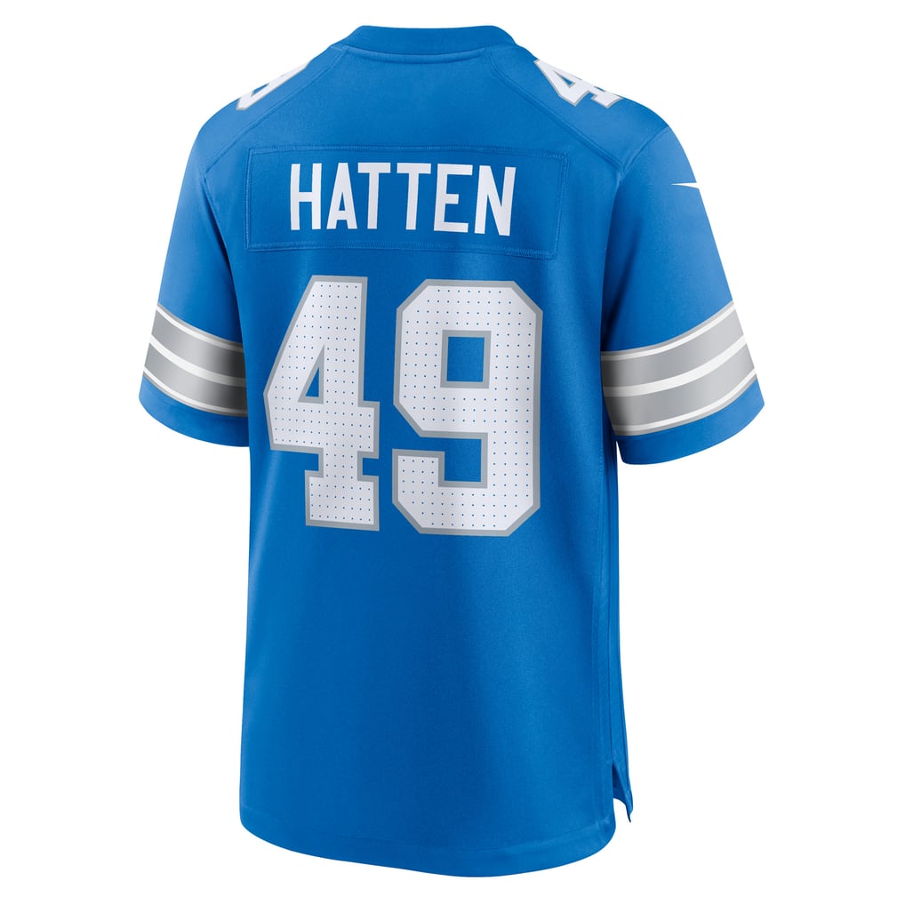 Men's Detroit Lions Hogan Hatten Nike  Blue Game Jersey - Image 4