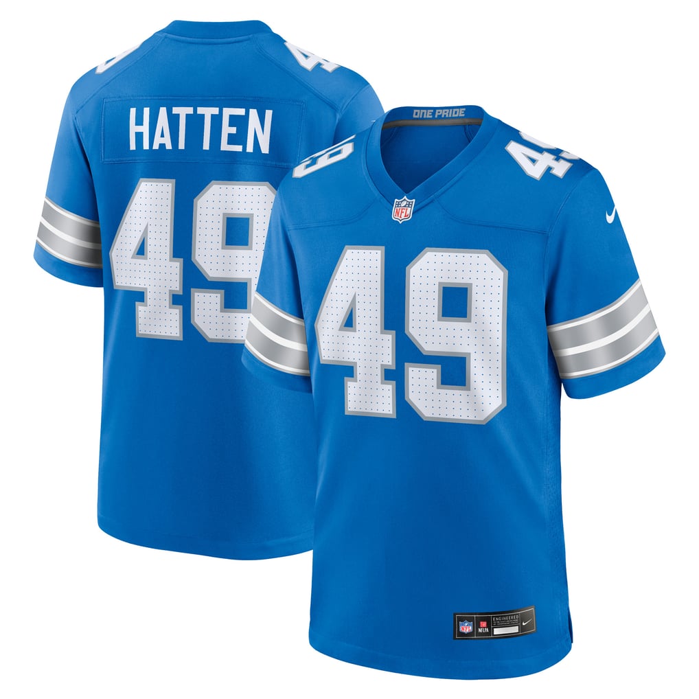 Men's Detroit Lions Hogan Hatten Nike  Blue Game Jersey - Image 1