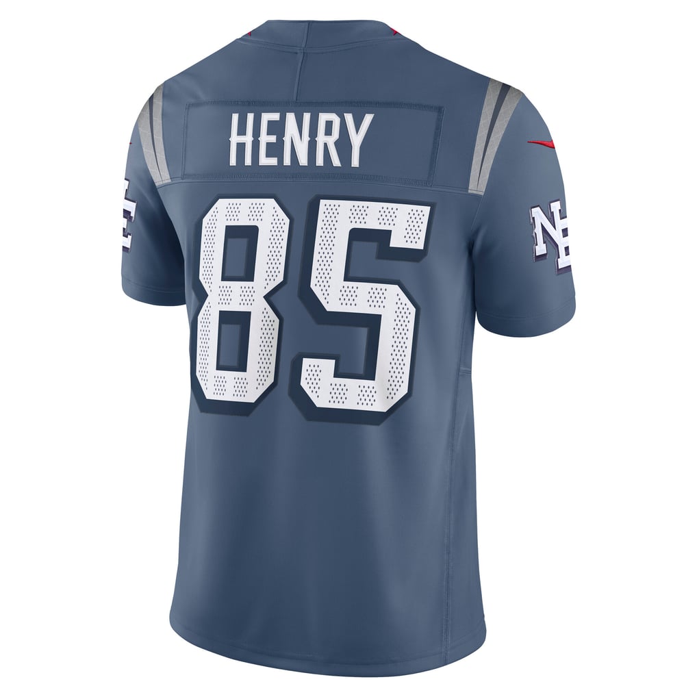 Men's New England Patriots Hunter Henry Nike Blue Rivalries Collection Stitched Limited Jersey - Image 4