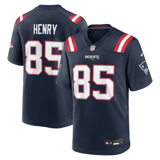 Men's New England Patriots Hunter Henry Nike  Navy Team  Game Jersey - Image 1