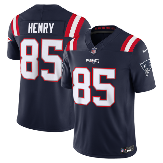 Men's New England Patriots Hunter Henry Nike Navy Team Vapor F.U.S.E. Stitched Limited Jersey - Image 1