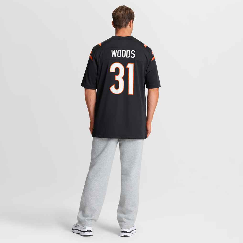 Men's Cincinnati Bengals Ickey Woods Nike Black Retired Player Game Jersey - Image 9