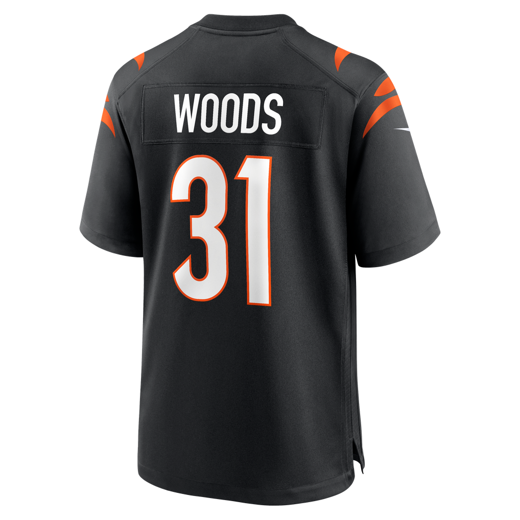 Men's Cincinnati Bengals Ickey Woods Nike Black Retired Player Game Jersey - Image 4