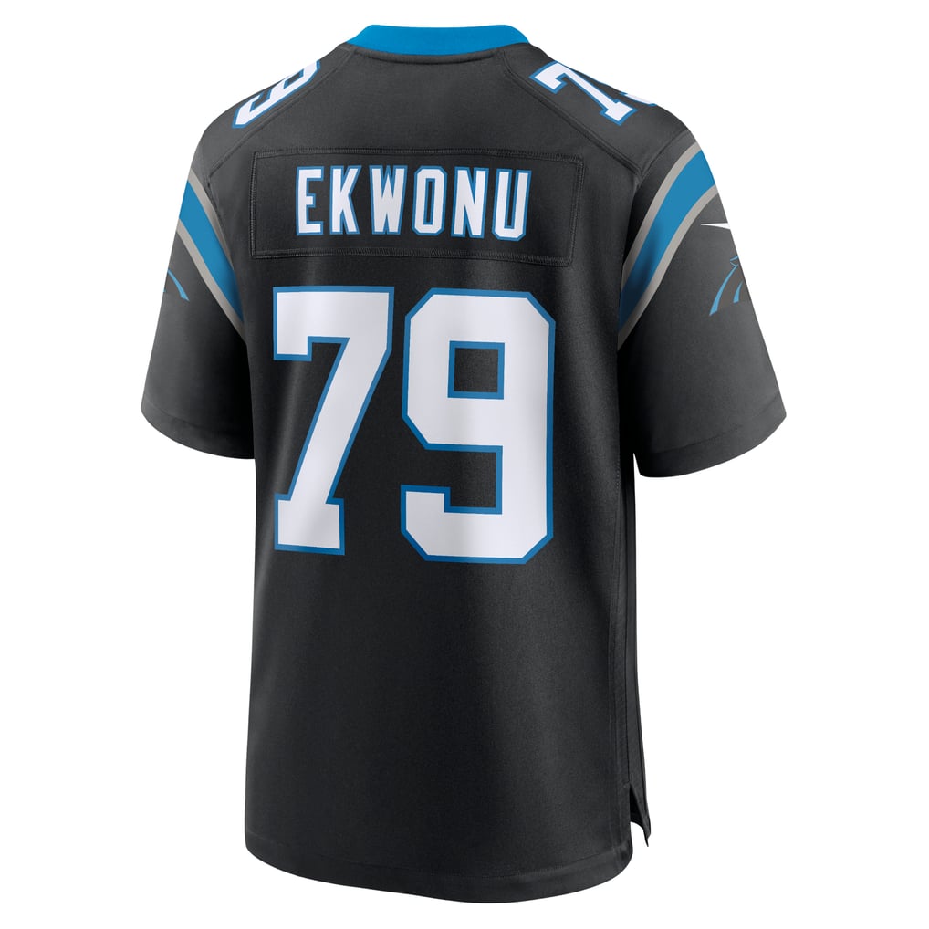 Men's Carolina Panthers Ikem Ekwonu Nike Black Game Jersey - Image 4