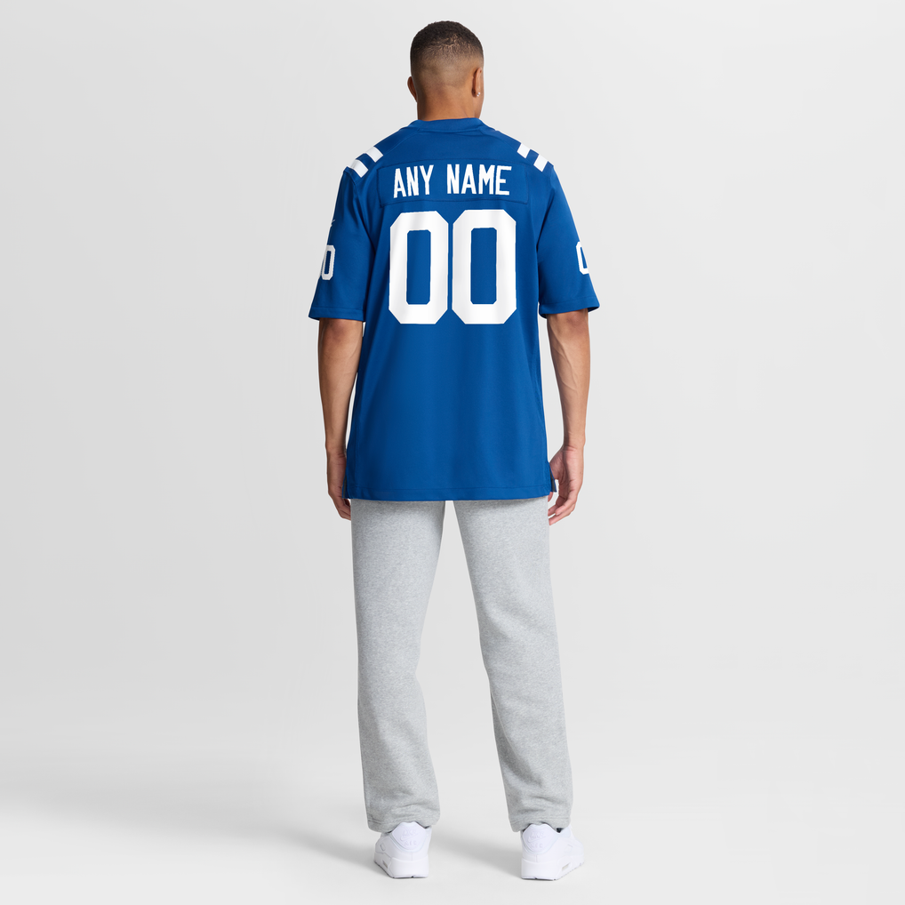 Men's Nike Indianapolis Colts Royal Custom Game Jersey - Image 9