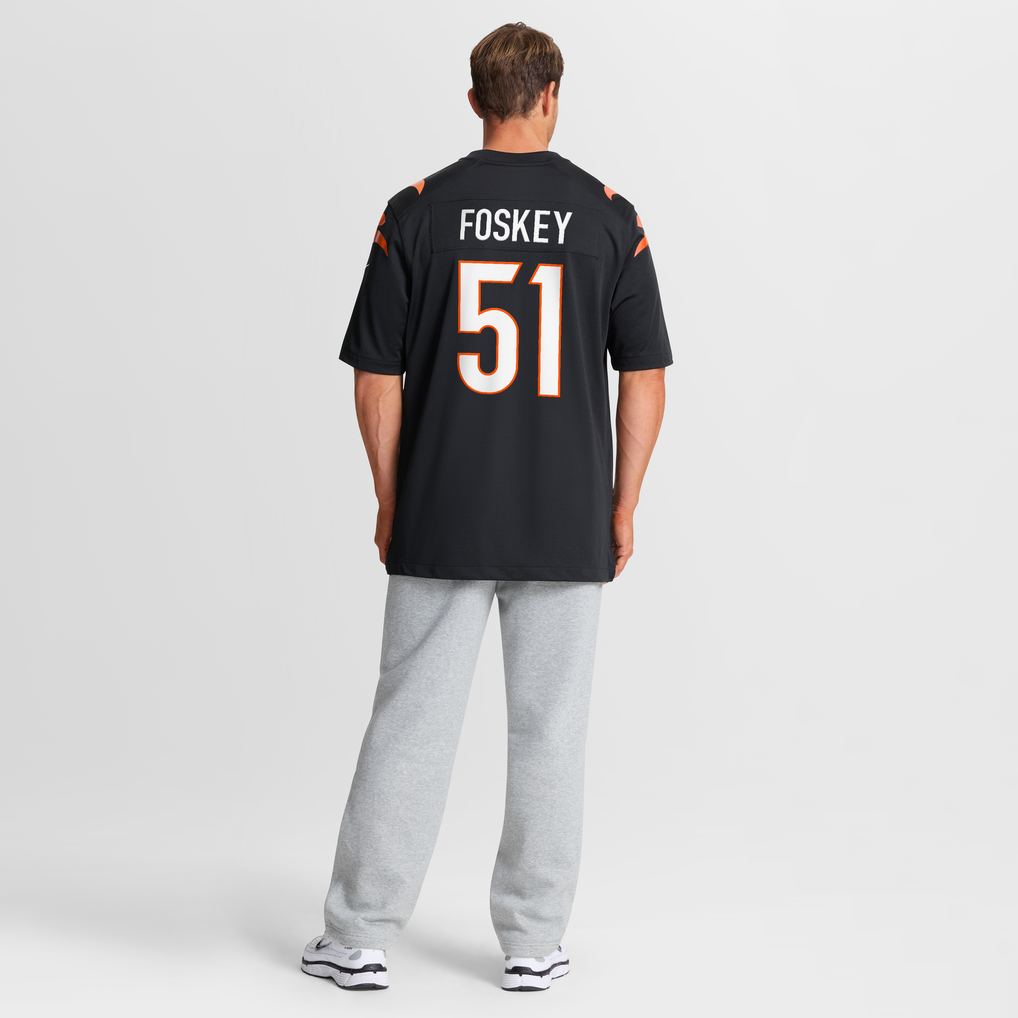 Men's Cincinnati Bengals Isaiah Foskey Nike Black Team Game Jersey - Image 9
