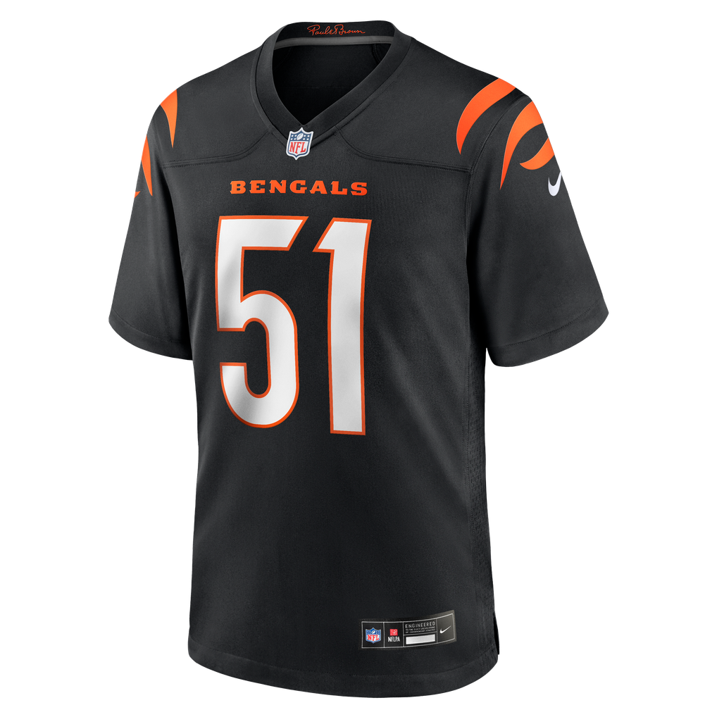 Men's Cincinnati Bengals Isaiah Foskey Nike Black Team Game Jersey - Image 3
