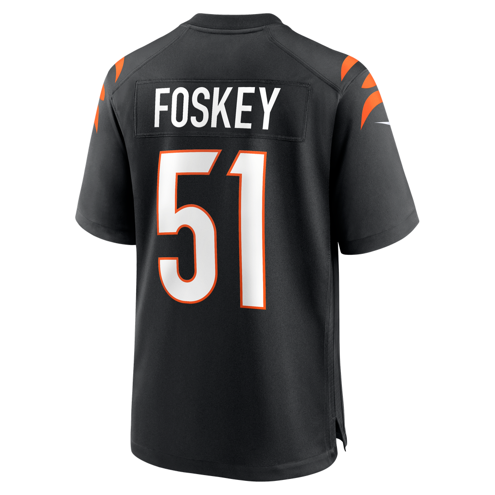 Men's Cincinnati Bengals Isaiah Foskey Nike Black Team Game Jersey - Image 4