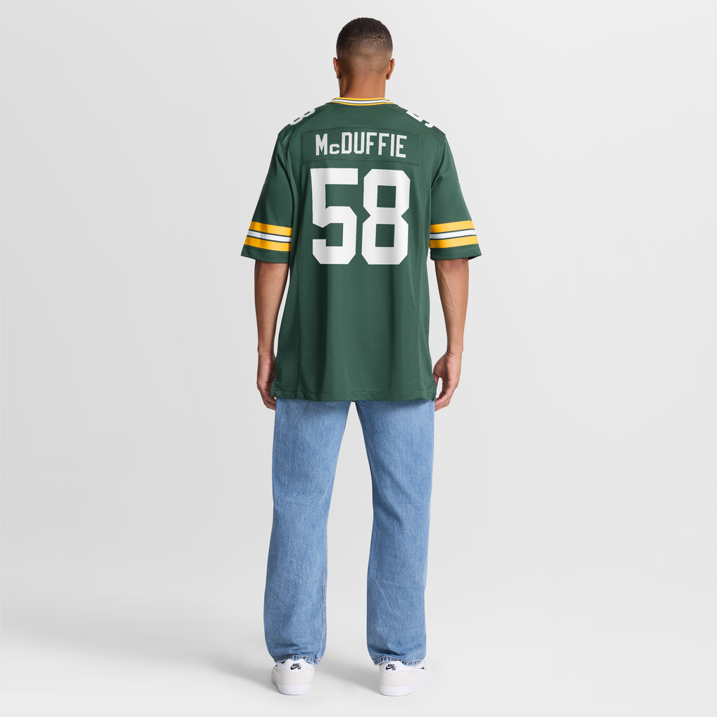 Men's Green Bay Packers Isaiah McDuffie Nike Green Game Jersey - Image 9