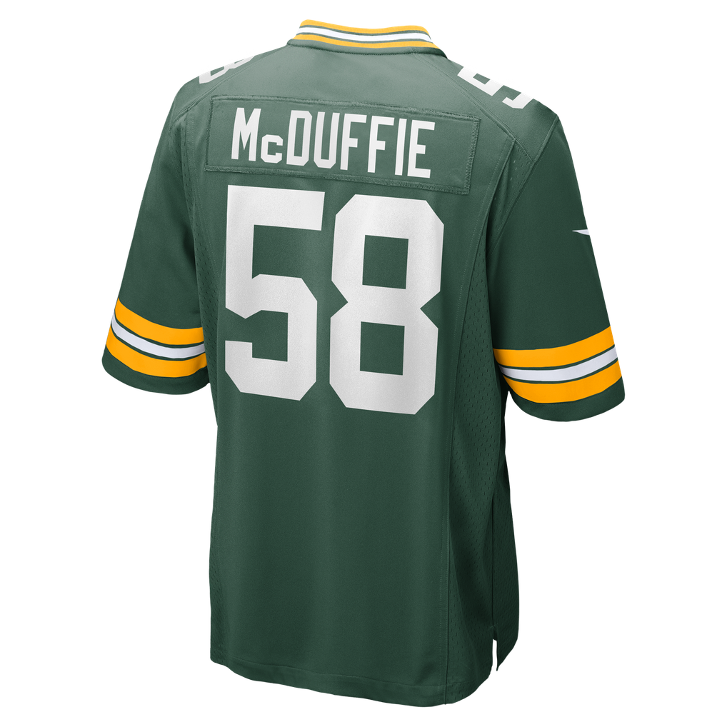 Men's Green Bay Packers Isaiah McDuffie Nike Green Game Jersey - Image 4
