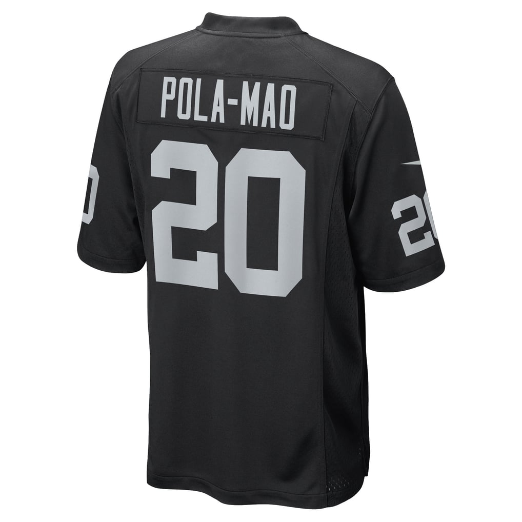 Men's Las Vegas Raiders Isaiah Pola-Mao Nike Black Game Player Jersey - Image 4