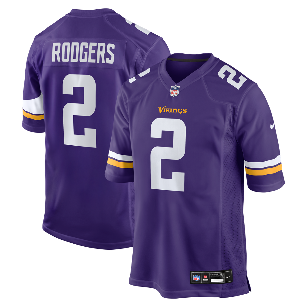 Men's Minnesota Vikings Isaiah Rodgers Nike  Purple Team Game Jersey - Image 2