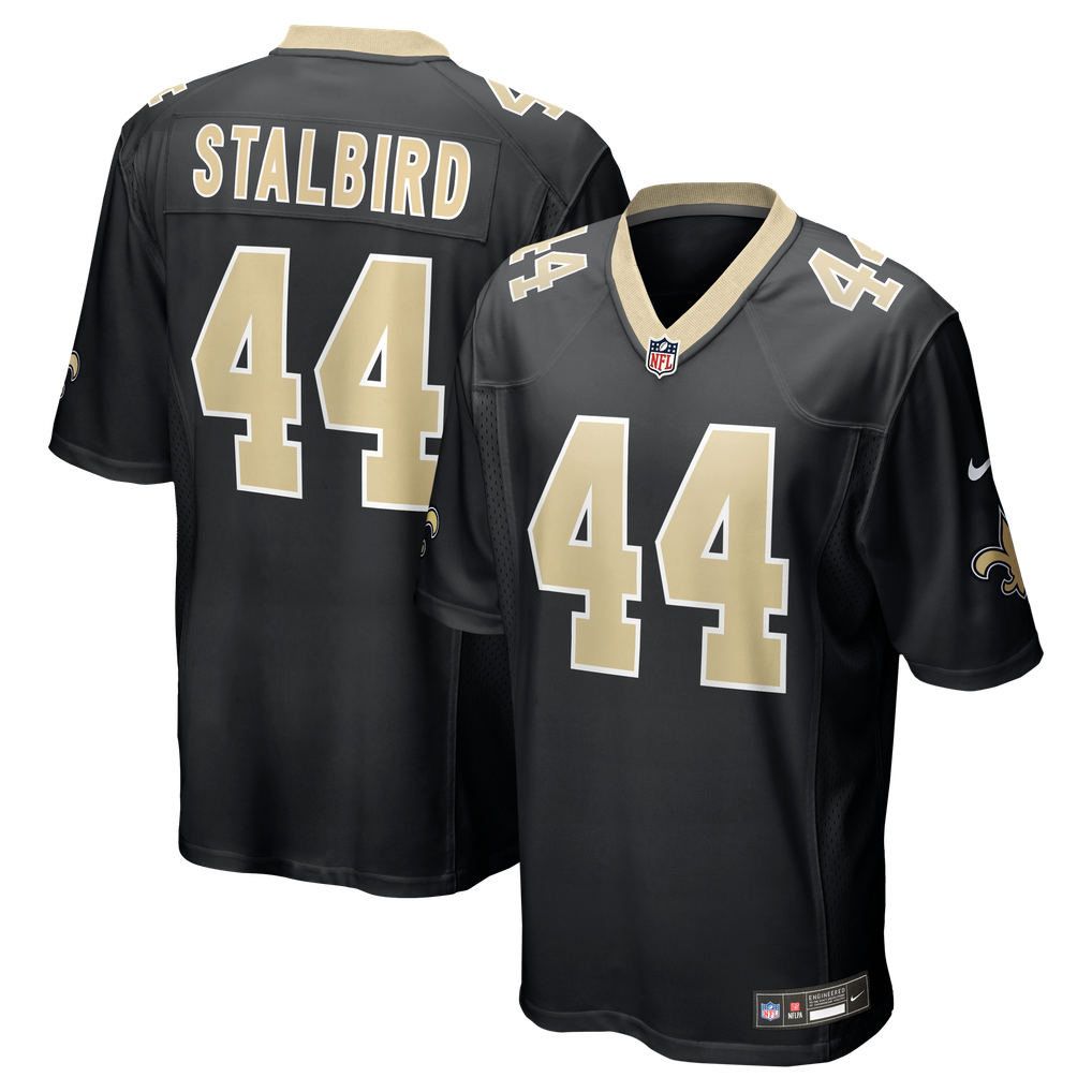 Men's New Orleans Saints Isaiah Stalbird Nike  Black Team Game Jersey - Image 2