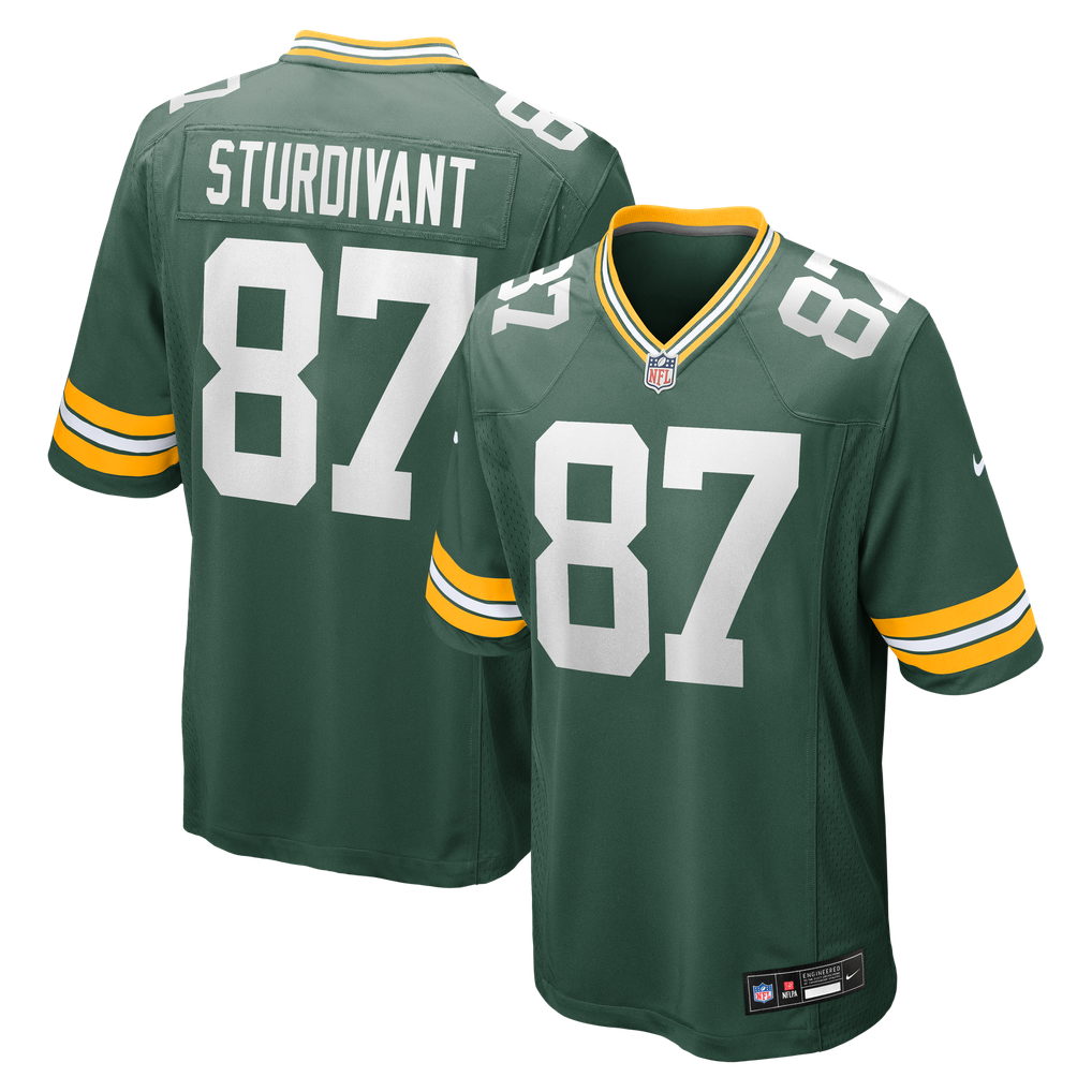 Men's Green Bay Packers J. Michael Sturdivant Nike Green Team Game Jersey - Image 2