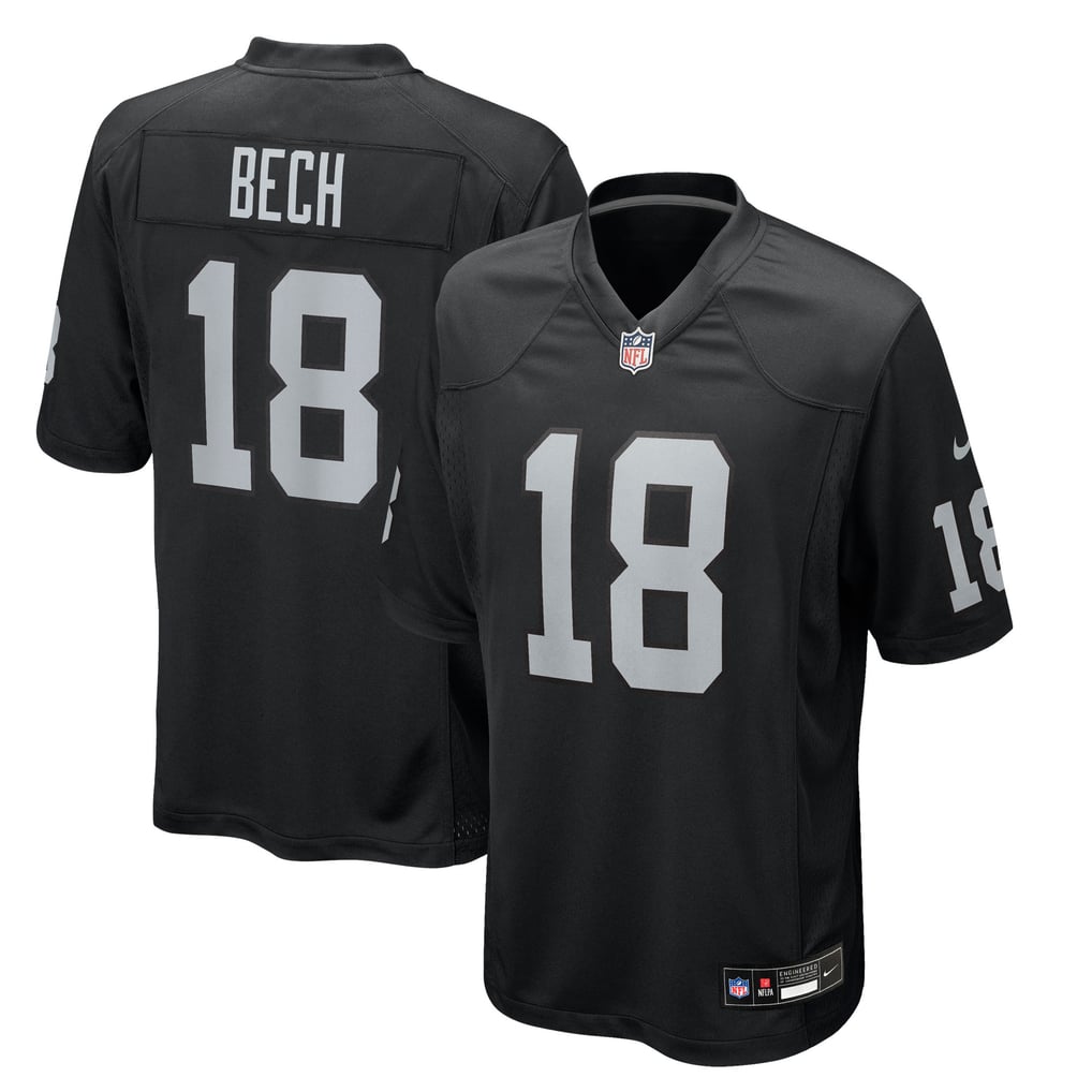Men's Las Vegas Raiders Jack Bech Nike  Black Team Game Jersey - Image 1